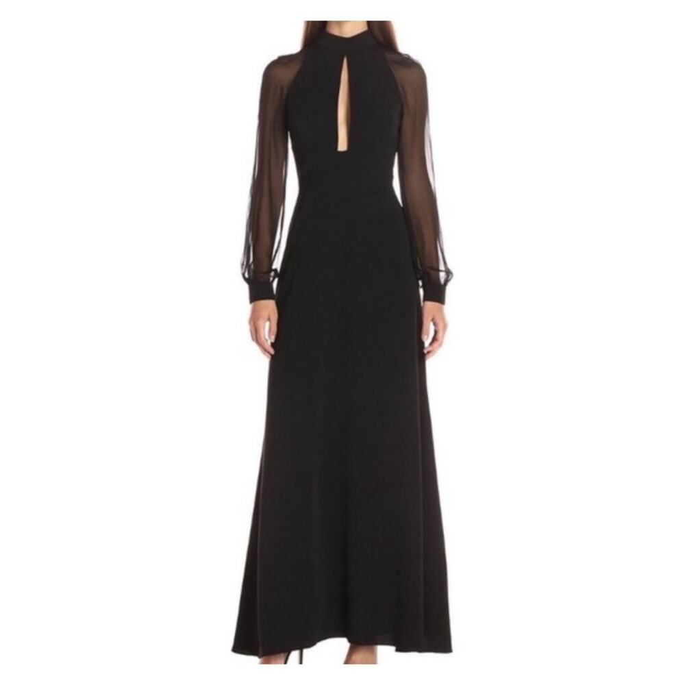 Jill Jill Stuart Cut Out Front A-Line‎ Maxi Dress 2 Black - Picture 7 of 7